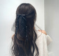 IVANHOE Wholesale Temperament Girl Pearl Hair Clips Party Bows Mesh Hair Clips Women's Hair Accessories