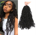 Cheap Synthetic Hair Crochet Braids Natural Curly Dreadlocks Hair Black Dark Brown  Long Locs 18  Inch