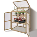 Large Raised Wooden PVC Coated Eco-Friendly Waterproof Cold Frame Greenhouse for Garden with Nature Color