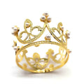 Wholesale Fashion Mini Birthday Crown Princess Tiaras Metal Imitation Pearl Crown for Children Hair Jewelry Ornaments
