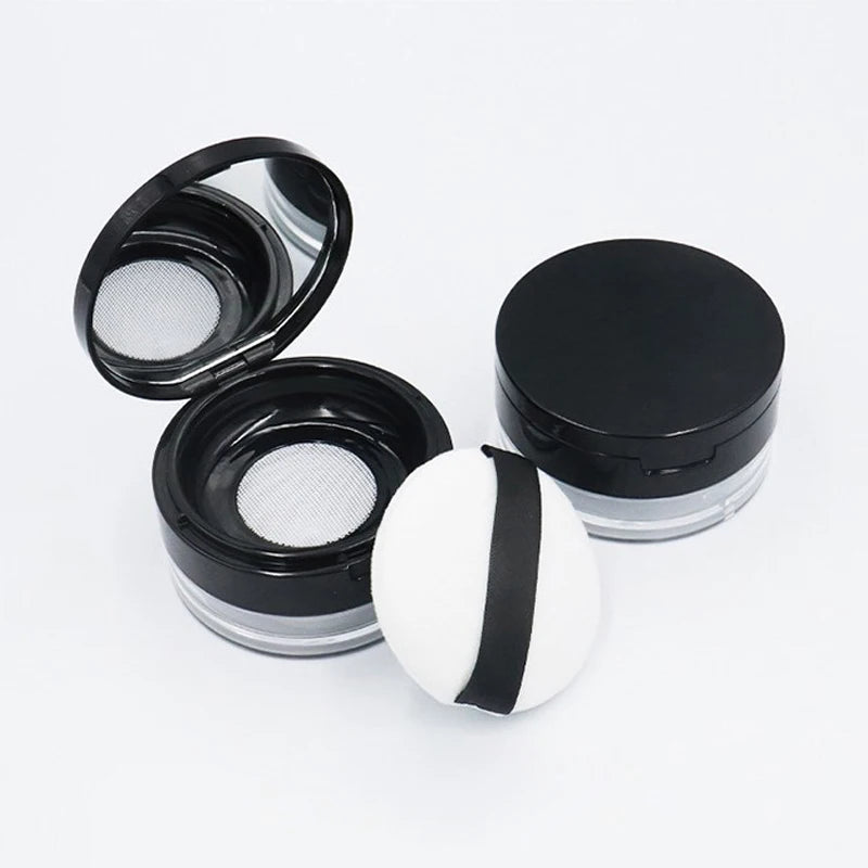 Ready Stock Clear Empty ABS Plastic Loose Powder Jar Sifter Acrylic Cap 15g Capacity Cosmetic Makeup Powder Container Case