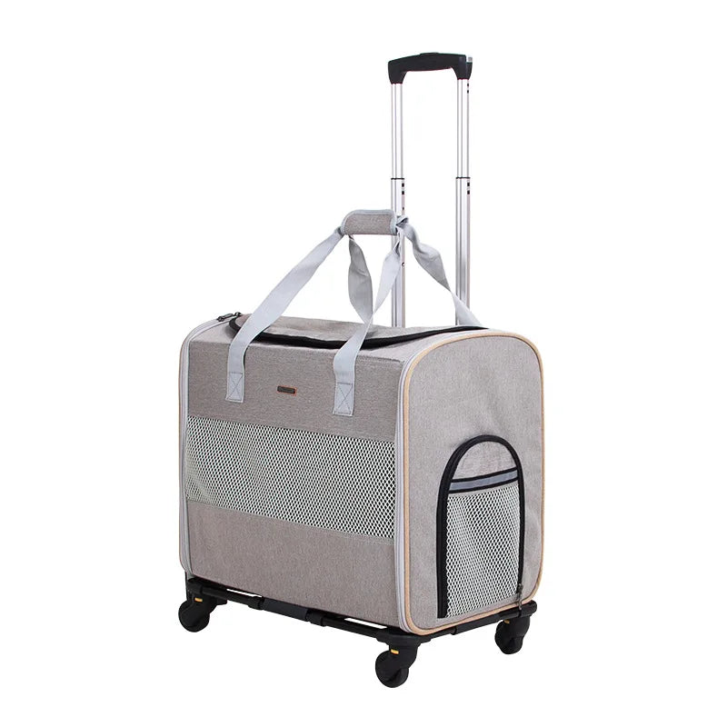 Wholesale Outdoor Travel Removable Pet Bag Carrier Foldable Portable Pet Trolley Bag
