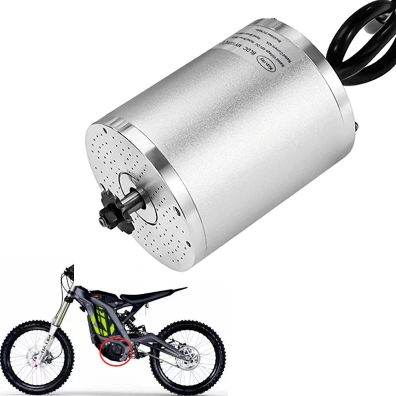 Kunray 36V 48V 1000W 3100rpm High Speed Brushless Electric Motor Made of Aluminum Electric Bicycle Parts for Motorcycles