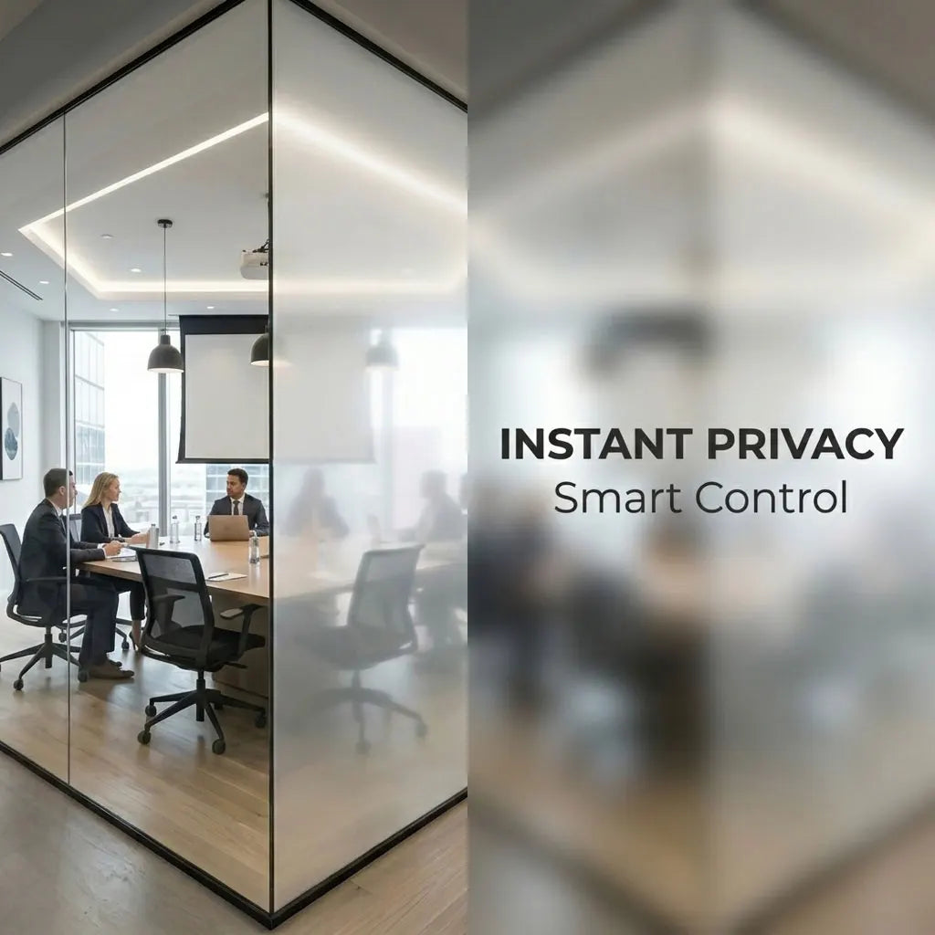 PDLC Smart Glass Film Factory: Premium Switchable Privacy Glass with Remote Control for Office & Hotel Projects