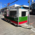 Customized Food Truck Rolling Cart Fast Food Snow Cone Trailer Food Cart Cooking Trailer Hamburger Carts
