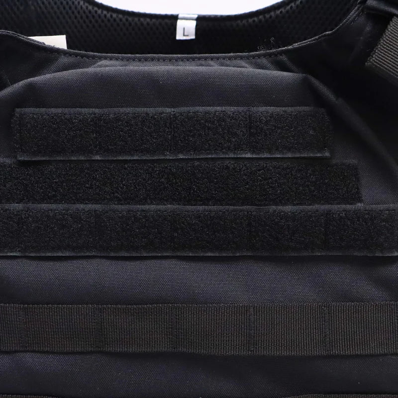Vanda Black MOLLE Lightweight Tactical Vest Nylon Polyester Stab-proof Plate Carrier for Outdoor Protection