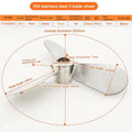304 Stainless Steel Agitator Parts Air Powered Mixing Agitator Attachment Agitator Parts Three-blade Paint Mixer Paddle
