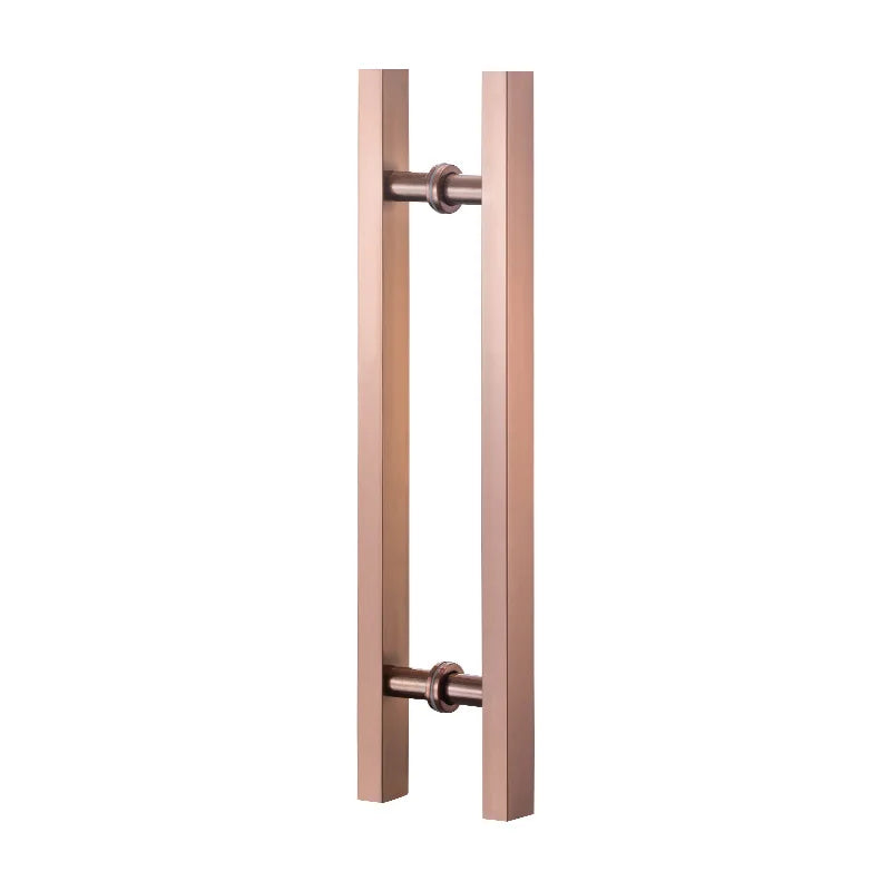 WONDER WD-A009 Modern Hotel Office Commercial Stainless Steel 304 Glass Door Handle Square Tube Thickened Rose Gold Satin