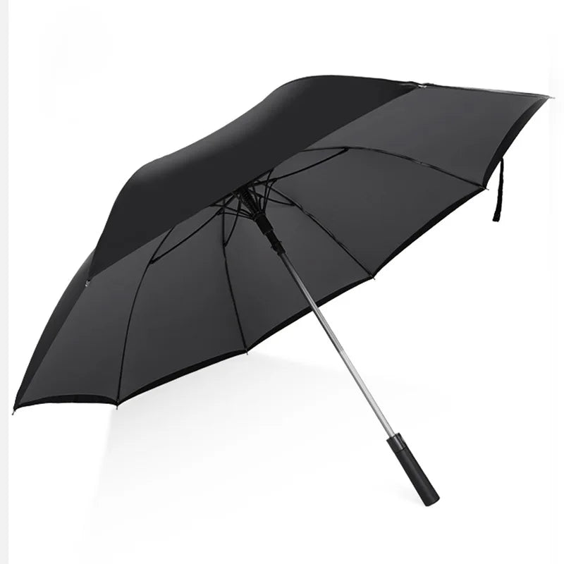 Super Umbrella Wholesale Price Gustbuster Straight Nylon Minimalist Double Layer Golf Umbrella Customizable Logo Fashion Design