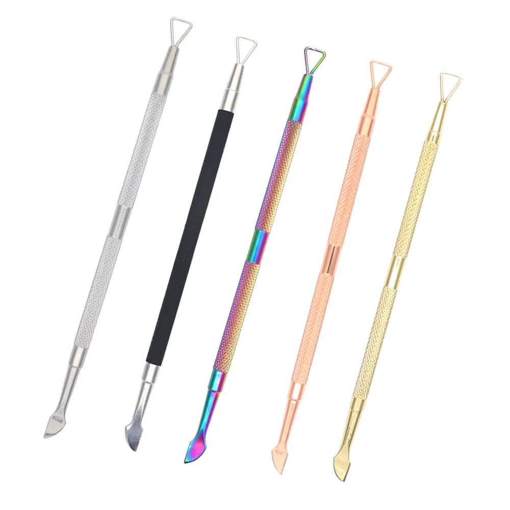 EYL Wholesale Nail Art Double Sides Manicure Tool Stainless Steel Remover Nail Salon Cuticle Pusher