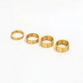 Joolim Fashion Jewelry Wholesale 18K Gold Plated Stainless Steel Layered Chunky Band Rings for Women Rings
