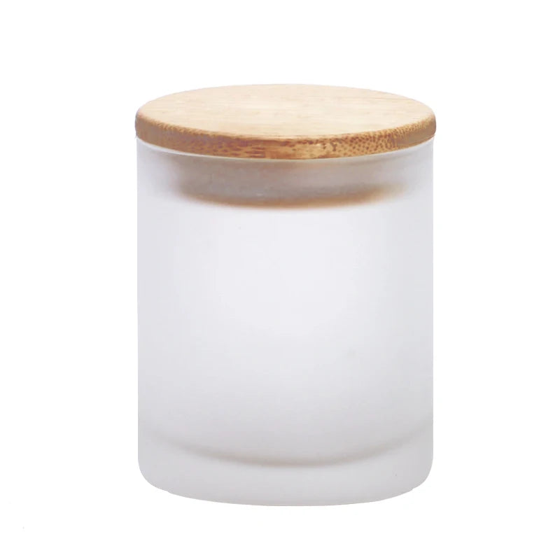 180ML 250ML Thick Clear/Black Frosted Glass Heat Resistant Cylinder Candle Jars Empty Containers Home Decoration Christmas
