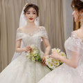 Main Yarn Bride French Women's Big Train Brigade Shot Classic Wedding Dress