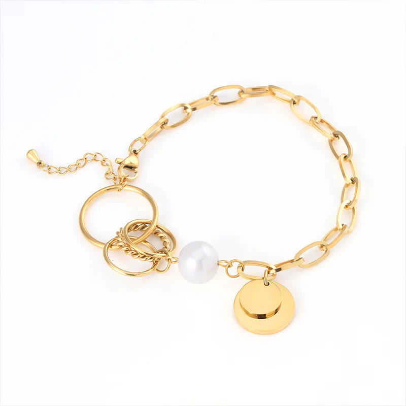 Jachon Gold Bangles Bracelets Bangle Cuff Adjustable Bracelet Bangle for Women Stainless Steel Bracelet