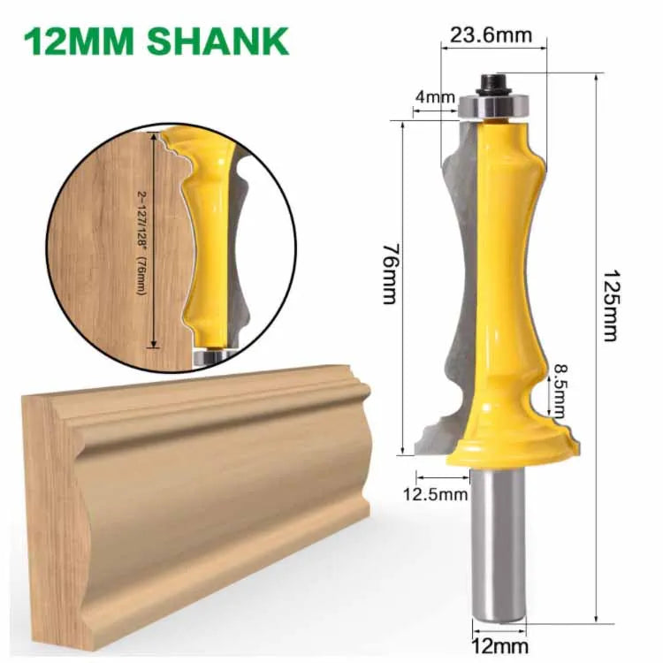 1PC Door & Window Casing Router Bit - 1/2" Shank Line Knife Door Knife Woodworking Cutter Casing Router Bit