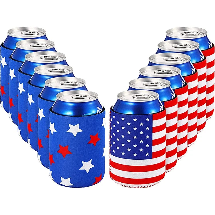 Insulated Thermal Drink Sleeve Cartoon Fabric Can and Beer Bottle Stubby Cooler Supply