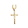Duyizhao Fashion 316 L Religious Titanium Steel / Stainless Steel Gold Plated Jesus Cross Pendant Necklace Jewelry