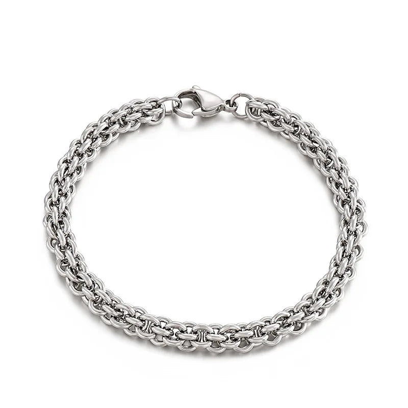 New Style Chunky Stainless Steel 18K Gold Plated Multi-rings Lantern Chain Bracelet