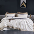 High-end White Embroidery Pillow Cover Pima Cotton Bed Sheets 4pcs Home Textile Bedding Set