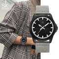 Shengke Elegant Fashion Quartz Watch Woman Leather Simple Buckle Belt Waterproof Big Dial Wristwatch Relogio Feminino K0120L