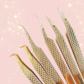 Tool Custom Logo Tweezers for Eyelashes Extension Shape Fiber Tip Lash Extension Tweezers
