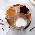 Unique Creative Personality Glass Cup Inside Flower Shaped Double Wall Glass Coffee Cup