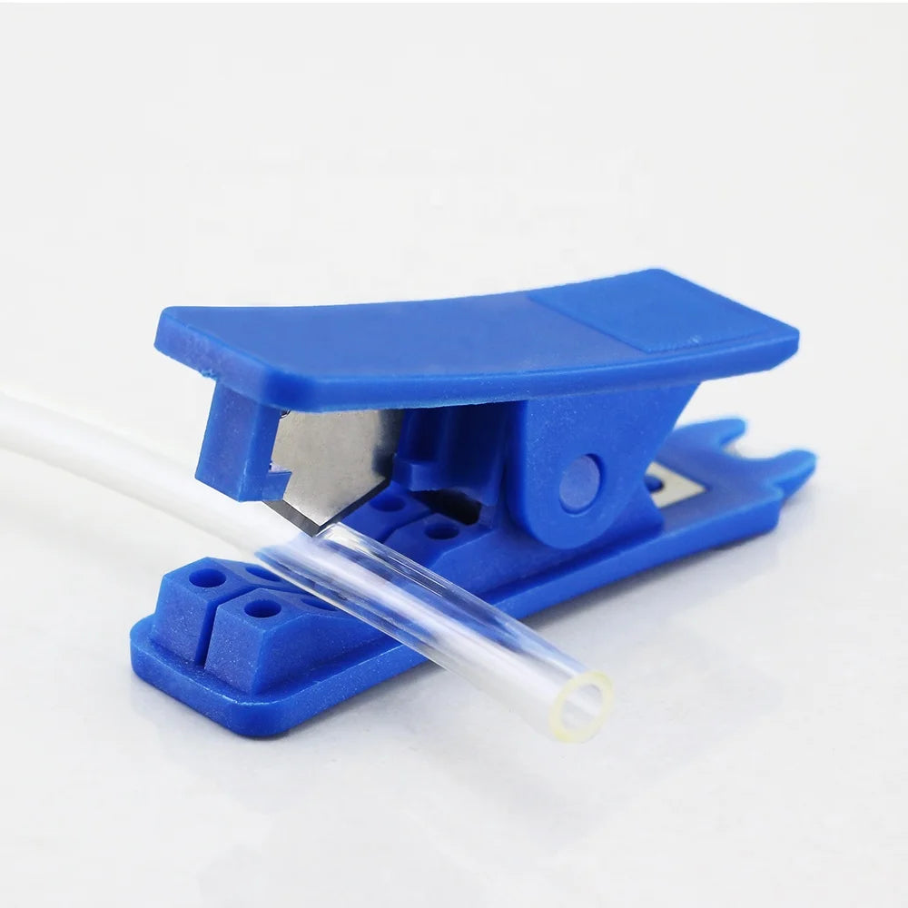 Blue Color Manual Type Pneumatic Pipe Cutter Tools Mini Polyurethane PE PU Air Hose Tube Cutter Nylon Manual Pneumatic Cutter