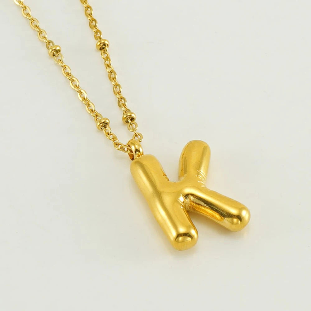 Wholesale New Trendy Lettering Pendant Gold Valentines Mothers Day Gifts Envelope Stainless Steel Letter Necklace