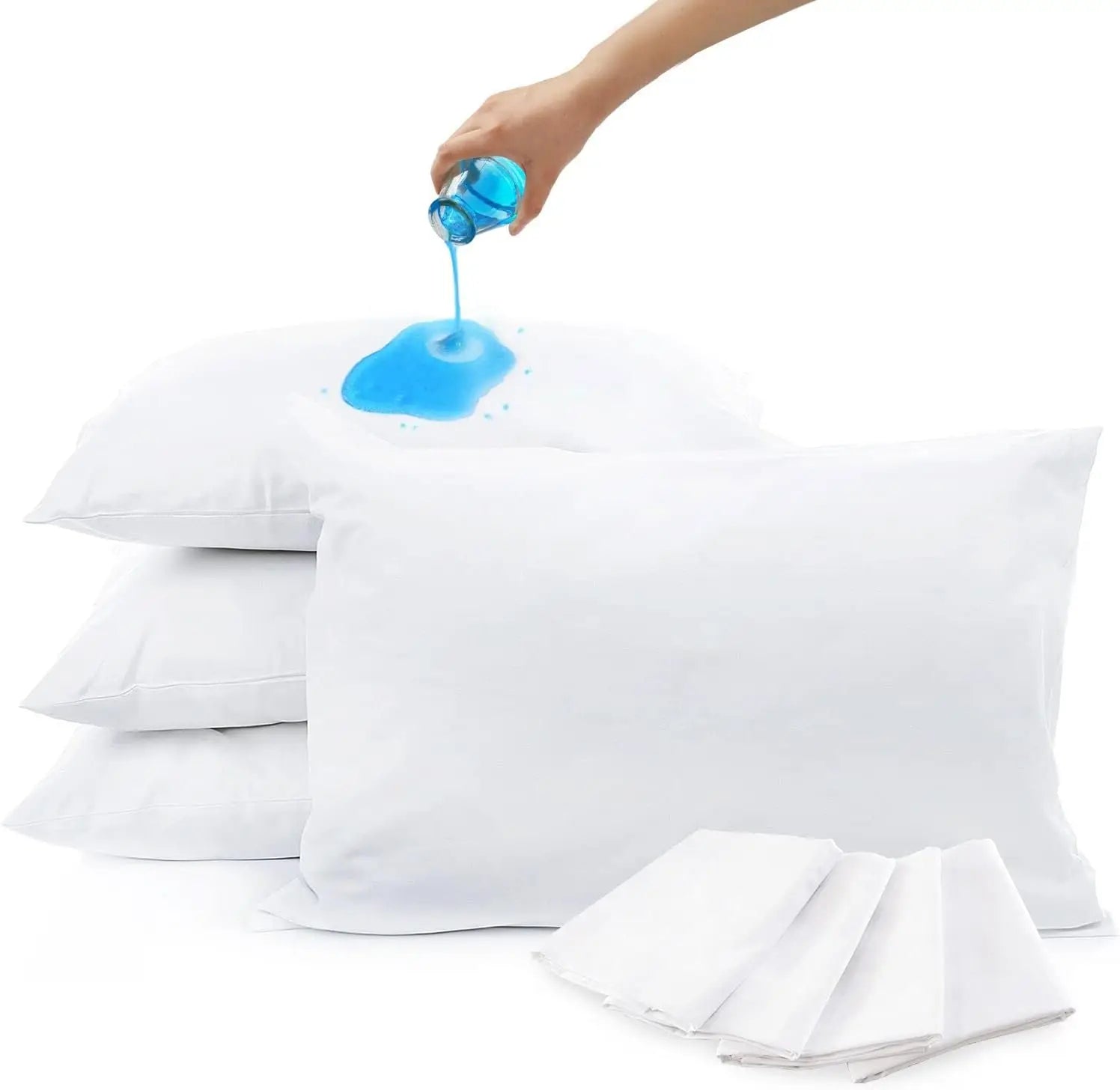 100% Waterproof Pillowcase Water Resistant Pillow Cover Bed Bug Proof Pillow Protector