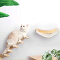 Modern Two-Step Wall Mounted Eco-Friendly Wooden Cat Hammock Furniture Perches Fun Play