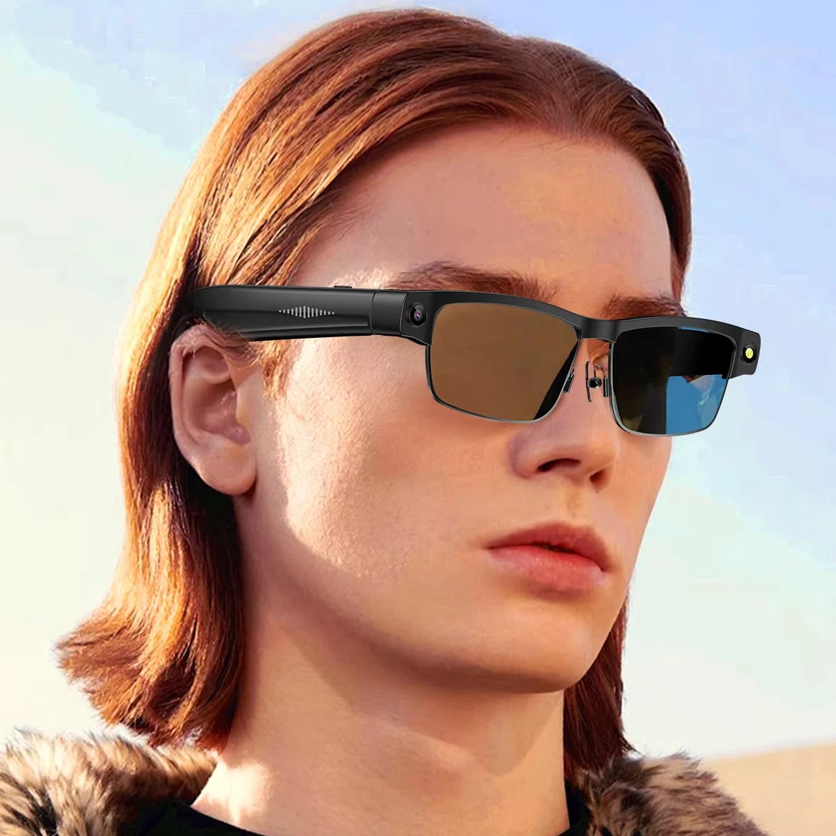 Ai Voice Assistant Photo/Video Recording & for Bluetooth Call Recording Smart SunGlasses Fast Image Recognition Music Sunglasses