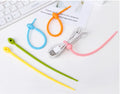Multi Purpose Silicone Zip Ties Releasable Zip Ties in Multi Color for Home Office