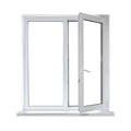 Standard Size  White UPVC Casement Windows and Doors UPVC/PVC Double Glazed Casement Windows