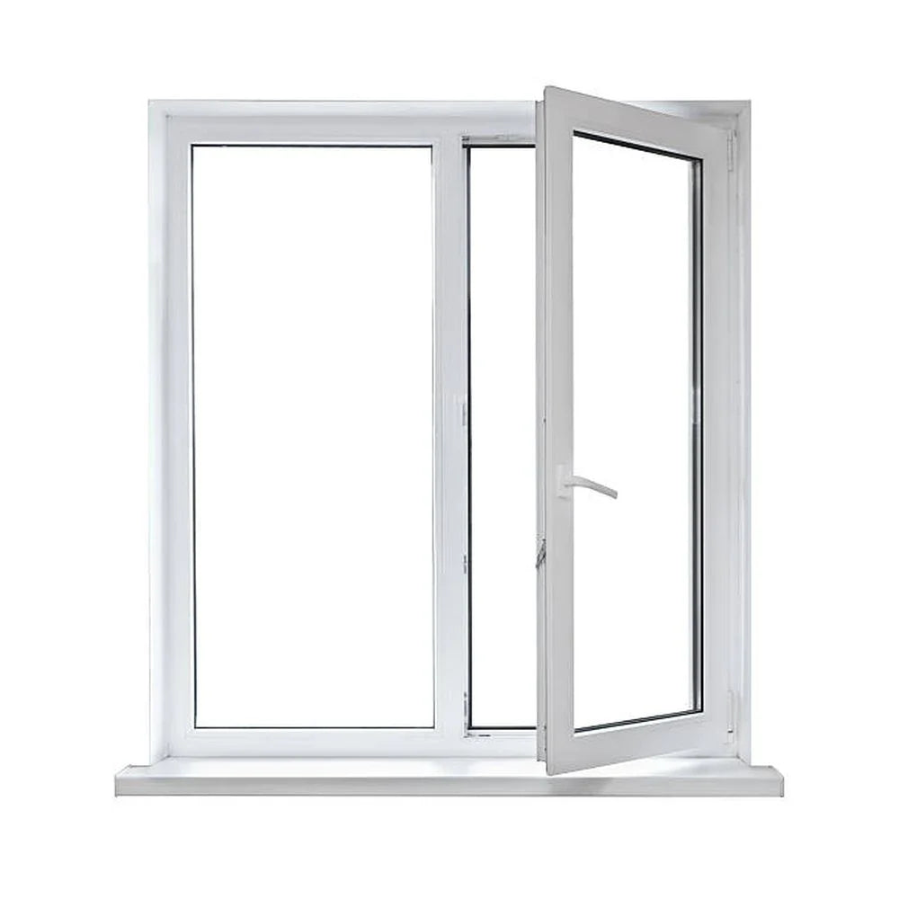 Standard Size  White UPVC Casement Windows and Doors UPVC/PVC Double Glazed Casement Windows