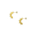 In Stock! Stainless Steel Sun Flower SOLEIL Stud Earrings for Women Fashion Jewelry Inspired by Sunshine