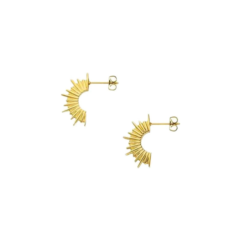 In Stock! Stainless Steel Sun Flower SOLEIL Stud Earrings for Women Fashion Jewelry Inspired by Sunshine