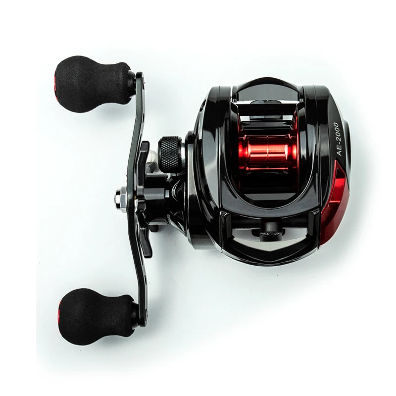 Baitcasting Reel Magnetic Brake System Ratio 7.2:1 Max Drag 8KG Fishing Reel for EVA Handle Metal Spool Casting Fishing Reel A1