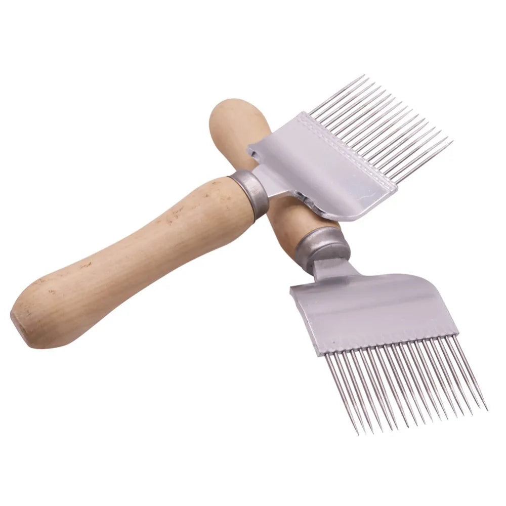 New Stainless Steel Uncapping Fork with 18 Needles Beekeeping Tool