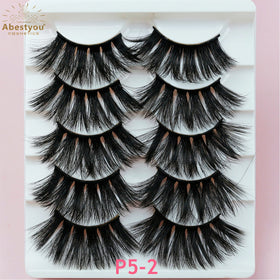 Abestyou Beauty 3D Vegan Natural Full Strip Handmade Faux Mink Eyelashes 13mm Black Cotton Band Wholesale