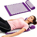 LXYYM-14 Yoga Acupressure Mat and Pillow Set for Back/Neck Pain Relief and Muscle Relaxation