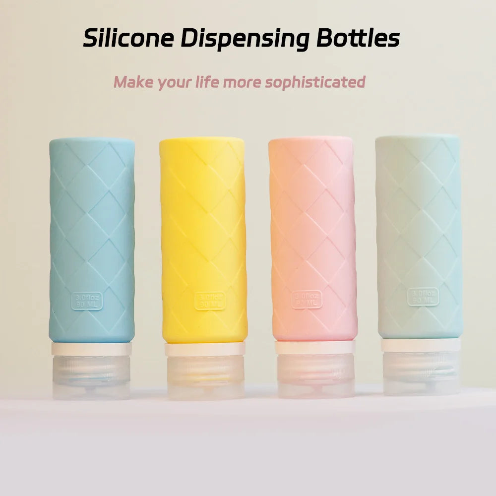 Cheap Price Clear Leak Proof Travel Portable Silicone Empty Bottles Travel Hand Wash Bottle Travel Set Silicone Mini Bottle