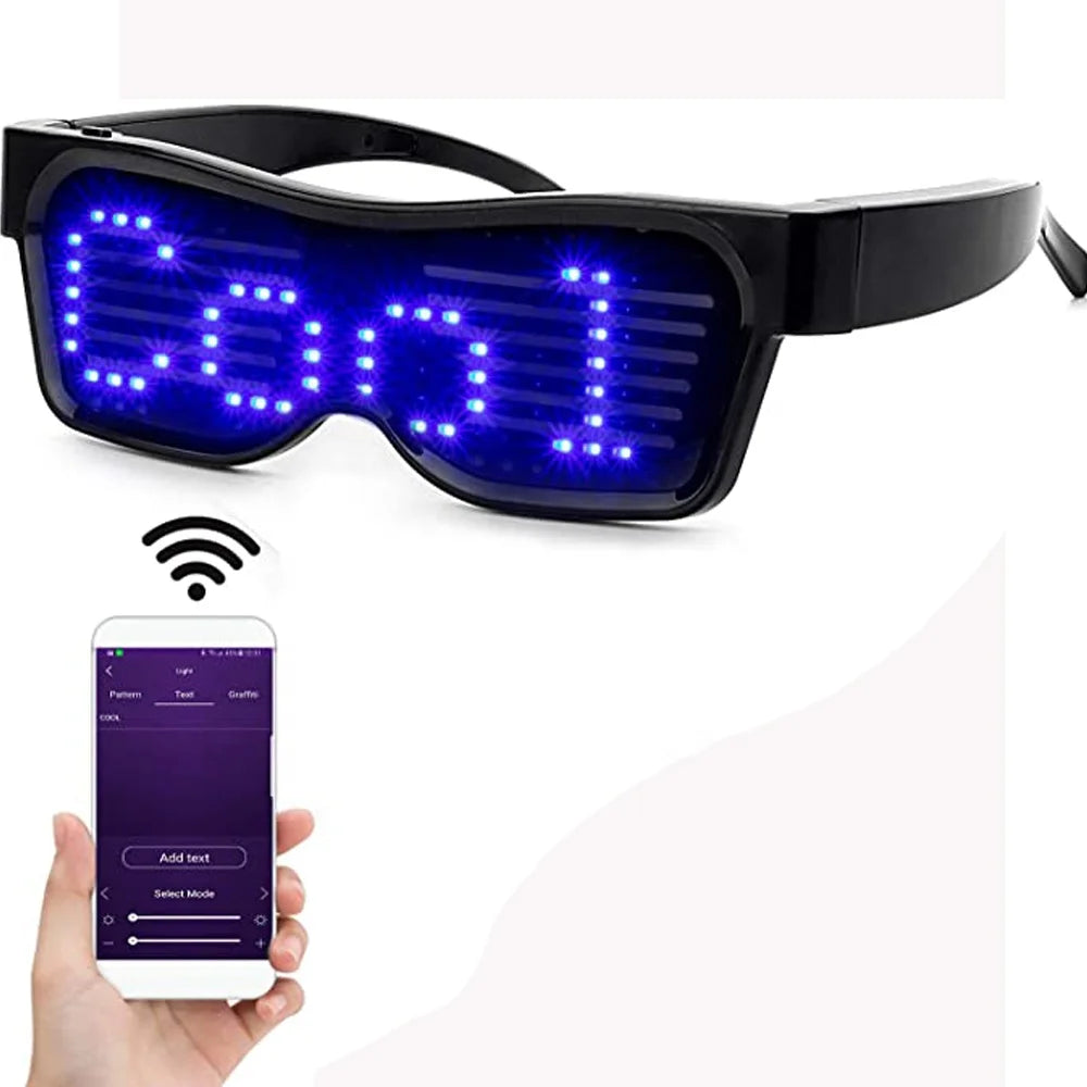 Programmable Light up Funky Glassesglowing in Dark Led Eyeglasses