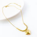 Women Fashion Stainless Steel 18k Gold Plated love Heart Charm Pendant square Beads Chain Necklace Jewelry Necklaces