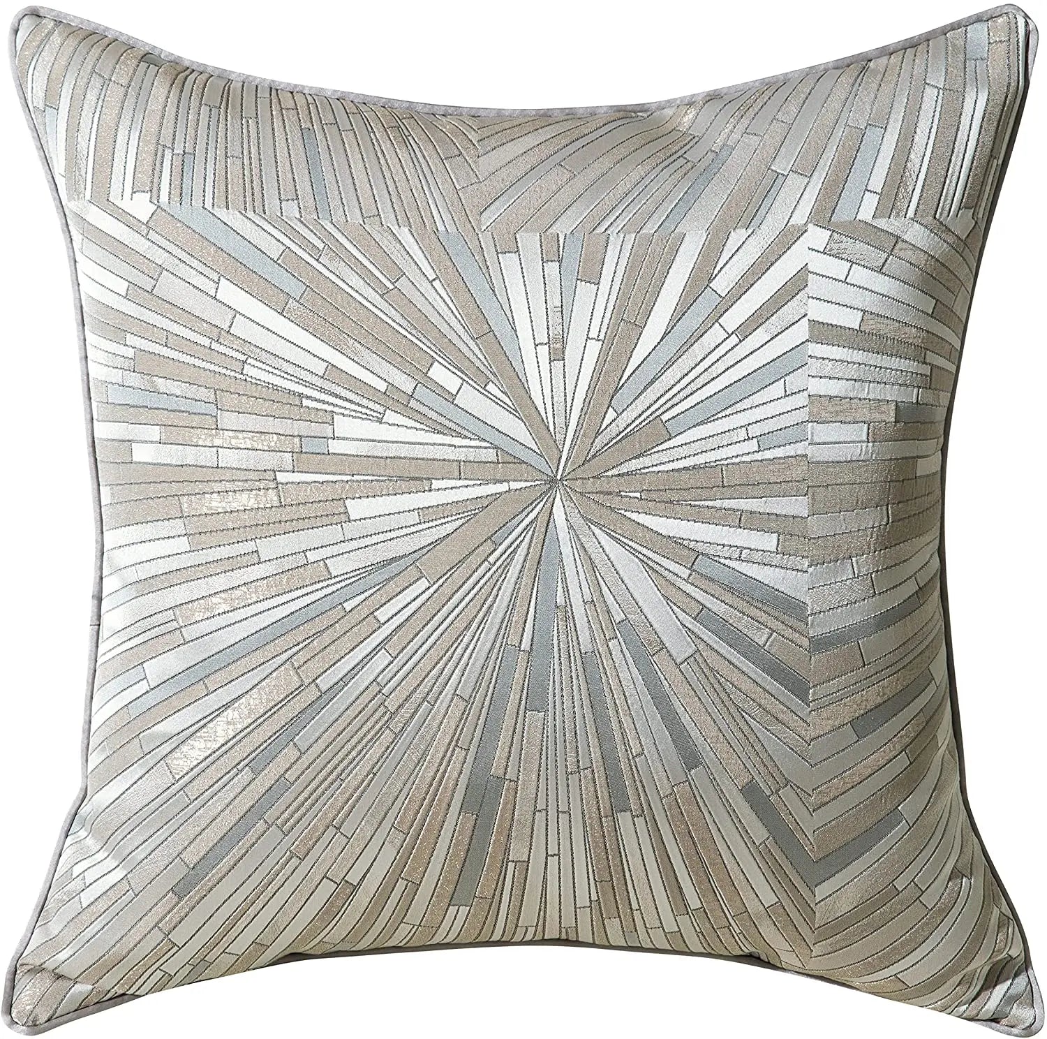 Nordic Luxury Design Jacquard Throw Pillow Cover Home Sofa Decoration Square Geometric Pattern Cushion Cover