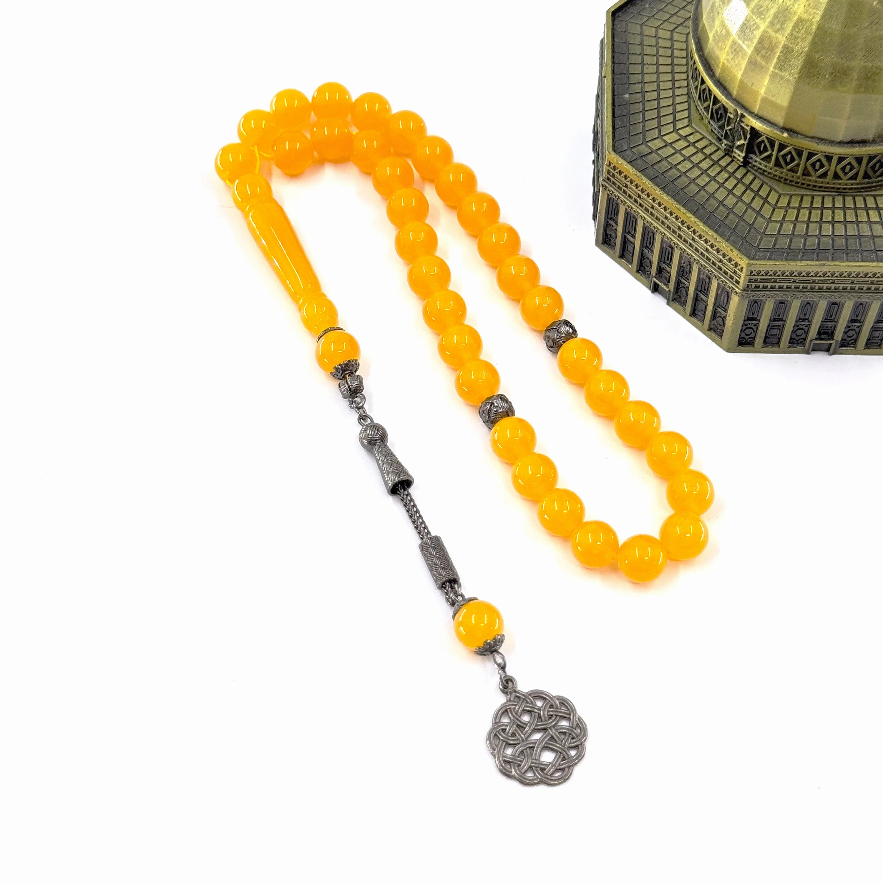 Middle East Arab Prayer Bead Resin Bracelet Muslim Prayer Beads 10mm 33 Lslamic Swimming Pool Tesbiha Bakelite Rosary