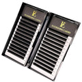 Matte Black Ellipse Flat Lashes Individual Classic 0.10 0.15 0.20mm Premium Korea PBT Fiber Eyelashes
