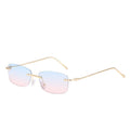Boyarn Wholesale New Fashion Retro Frameless Sunglasses European and American Metal Small Frame Glasses Ladies Sunglasses