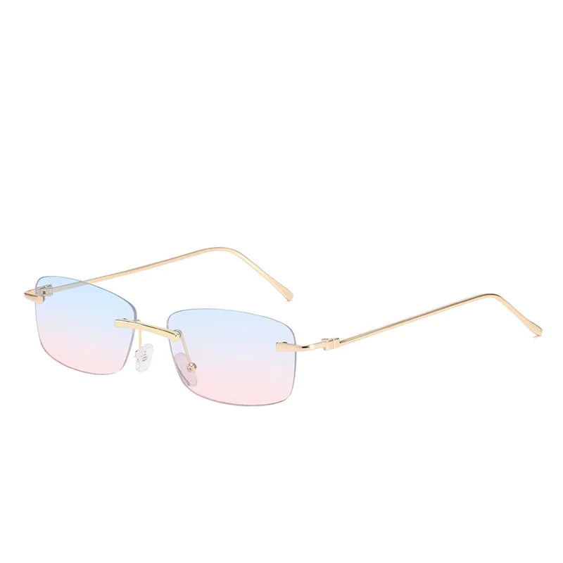 Boyarn Wholesale New Fashion Retro Frameless Sunglasses European and American Metal Small Frame Glasses Ladies Sunglasses