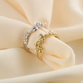RINNTIN GPR24 Fashion Silver 925 Jewelry Freshwater Pearl Shell and Flower Rings for Women Dainty Jewelry