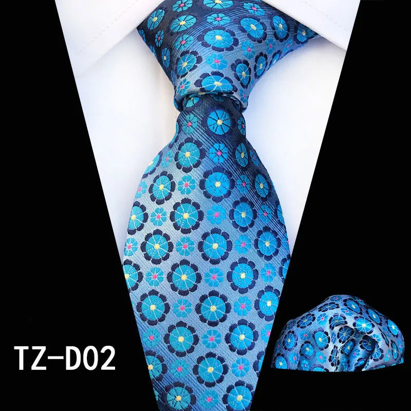 Men's Tie and Handkerchief Set Ties for Men Luxury Necktie and Pocket Square for Men Gift Sets